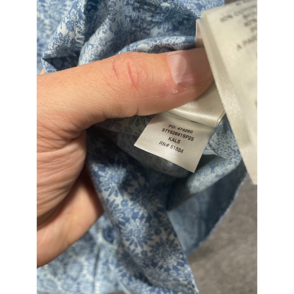 Patagonia Shirt Mens Medium Go To Floral Geometric Button Up 52691 Blue - Picture 7 of 12